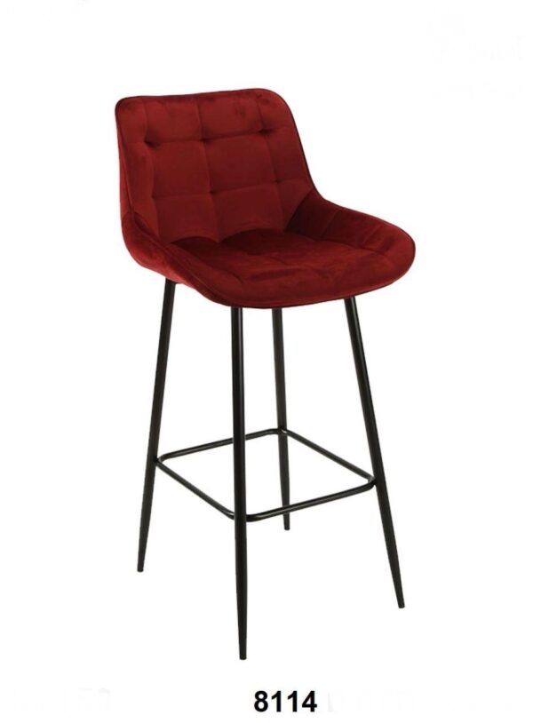 كرسي بار مقعد قماش قاعدة حديد اسود متوفر ٦ الوان1 كرسي بار مقعد قماش قاعدة حديد اسود متوفر ٦ الوان