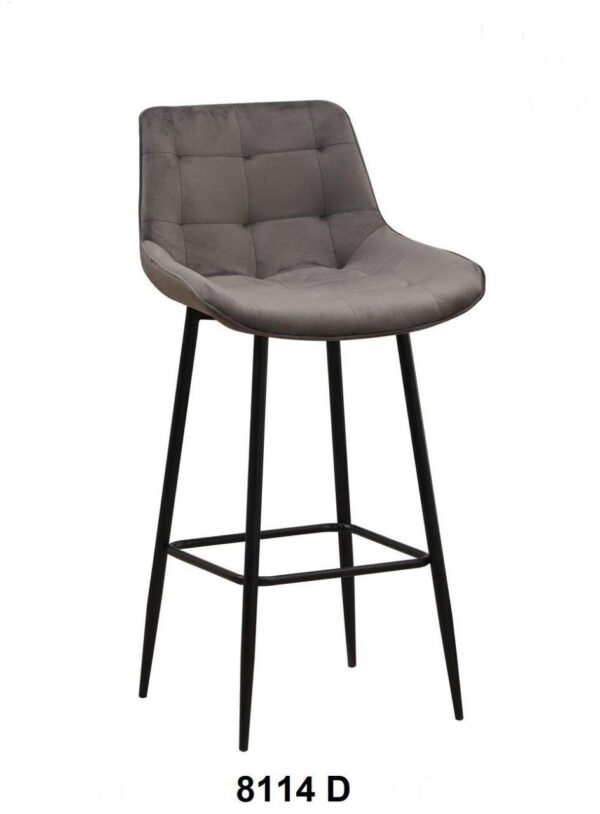 كرسي بار مقعد قماش قاعدة حديد اسود متوفر ٦ الوان2 كرسي بار مقعد قماش قاعدة حديد اسود متوفر ٦ الوان