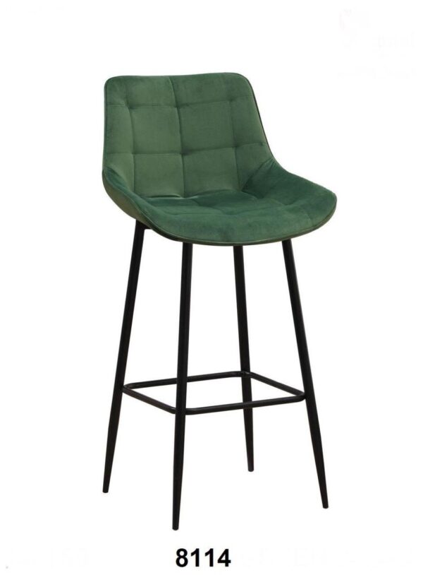 كرسي بار مقعد قماش قاعدة حديد اسود متوفر ٦ الوان5 كرسي بار مقعد قماش قاعدة حديد اسود متوفر ٦ الوان