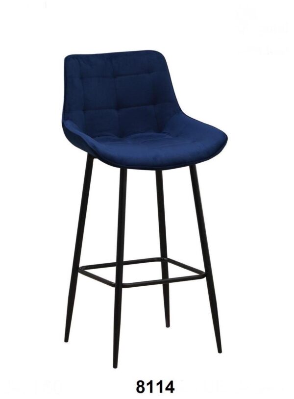 كرسي بار مقعد قماش قاعدة حديد اسود متوفر ٦ الوان6 كرسي بار مقعد قماش قاعدة حديد اسود متوفر ٦ الوان