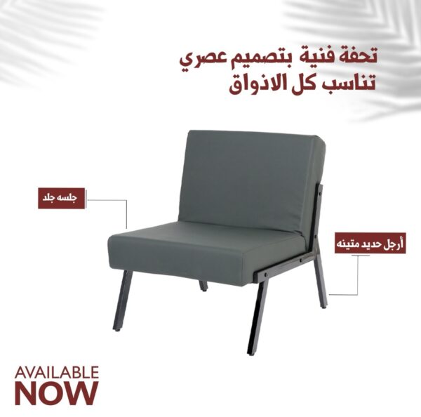 كرسي مفرد جلد متوفر لونين