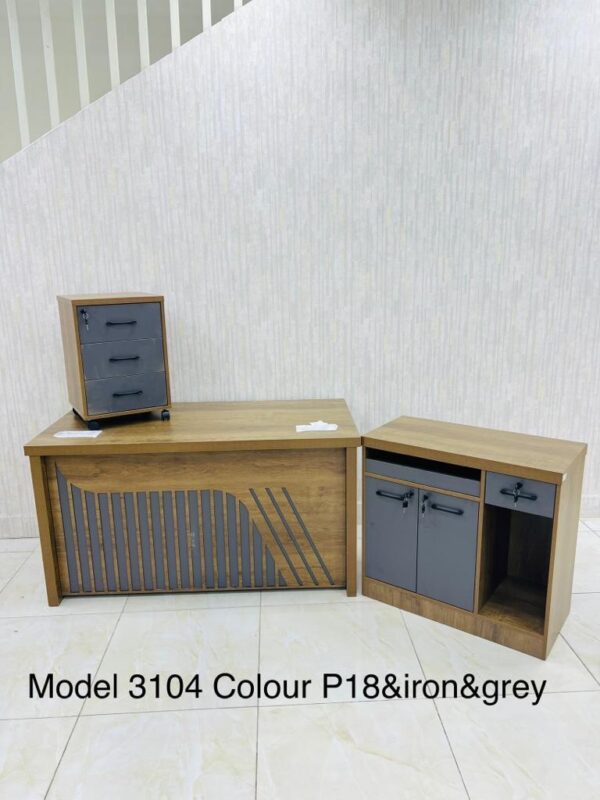 78f86c0e-682a-448a-82ed-4febb1b6d82a طاولة مكتب مع سكرتير و كمودينة مقاس ١٦٠سم ٣الوان متوفر مقاس ١٤٠سم