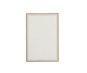 لوحة جدارية فنية بنقشة نسيجية ثلاثية الأبعاد - أبيض ناصع مع برواز خشبي فاتح